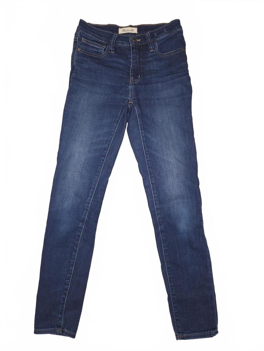Madewell 9 Inch Mid Rise Skinny Dark Wash Denim Jeans Womens Size 25